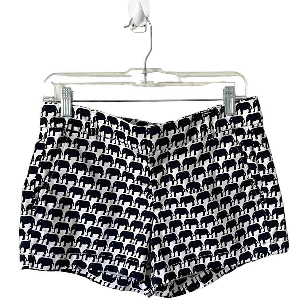 Banana Republic Elephant Chino Shorts Navy Blue White Size 6P NEW